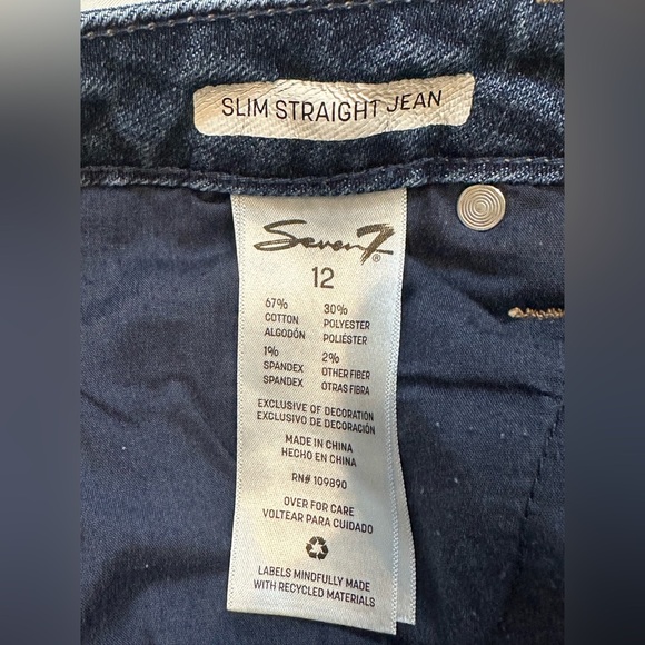 Seven7 Slim Straight Jeans Classic Style - Picture 3 of 10